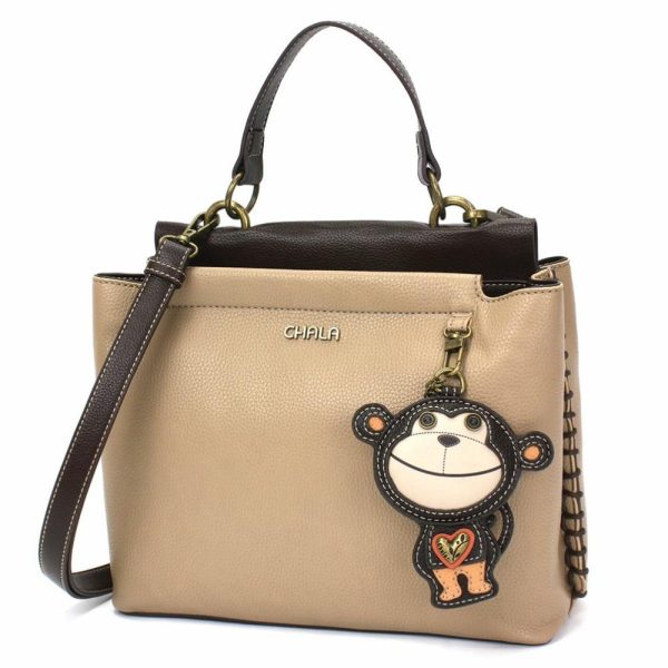 Totes & Satchels |  Charming Satchel – Monkey Totes & Satchels Black