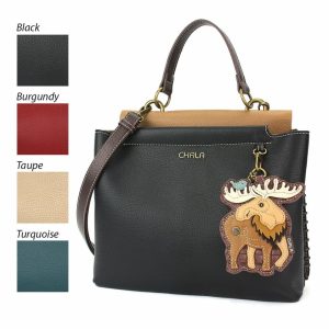 Totes & Satchels |  Charming Satchel – Moose Totes & Satchels Black