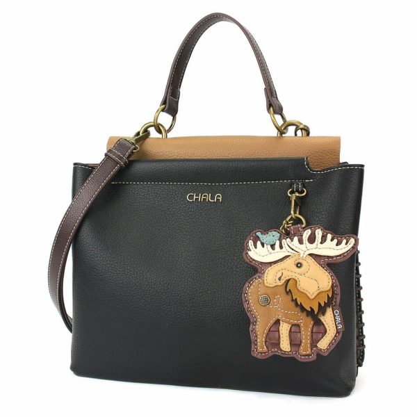 Totes & Satchels |  Charming Satchel – Moose Totes & Satchels Black