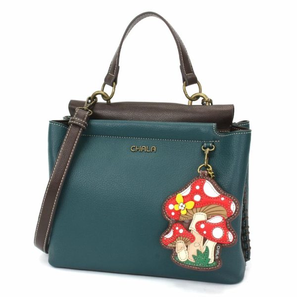 Totes & Satchels |  Charming Satchel – Mushrooms Totes & Satchels Black