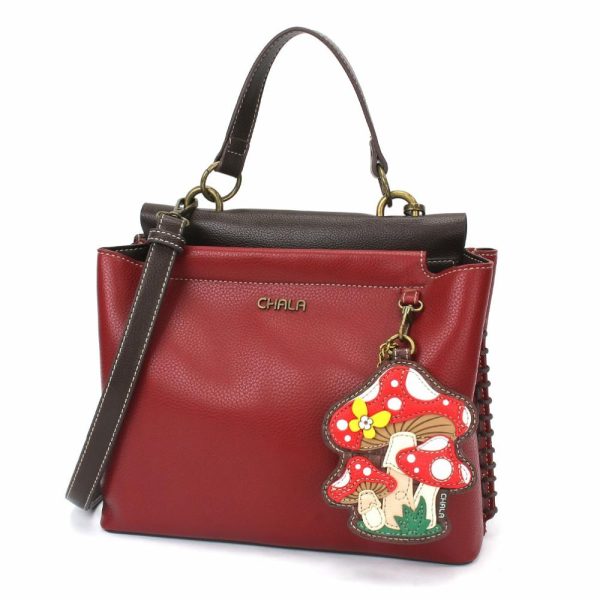 Totes & Satchels |  Charming Satchel – Mushrooms Totes & Satchels Black