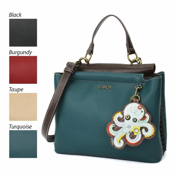 Totes & Satchels |  Charming Satchel – Octopus Totes & Satchels Black