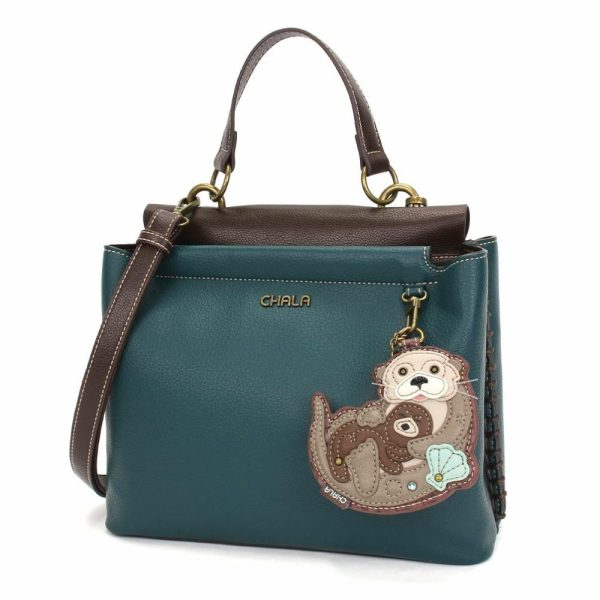 Totes & Satchels |  Charming Satchel – Otters Totes & Satchels Black