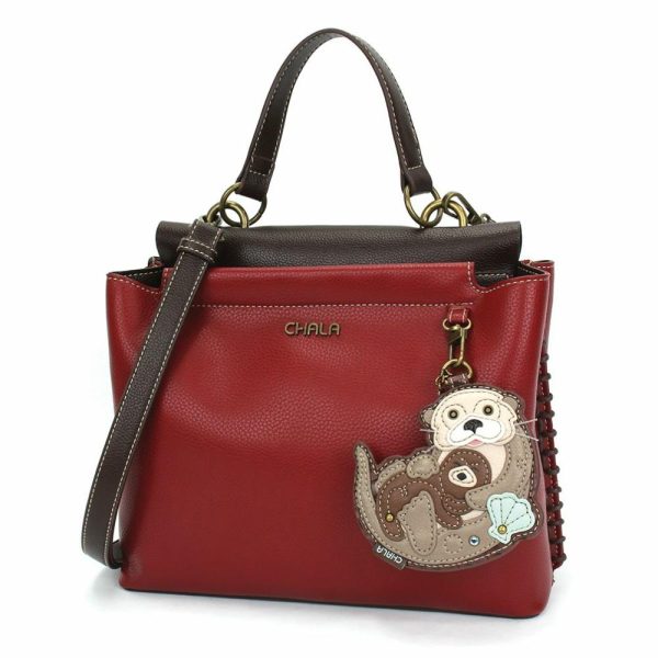 Totes & Satchels |  Charming Satchel – Otters Totes & Satchels Black