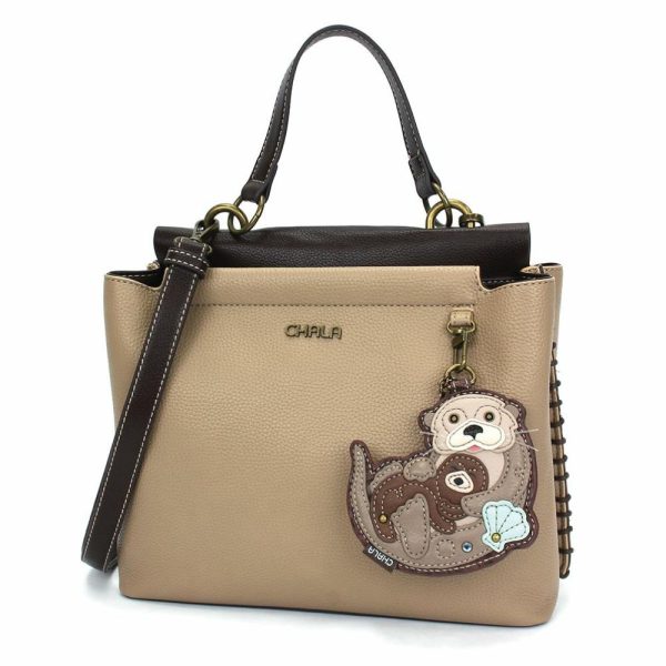 Totes & Satchels |  Charming Satchel – Otters Totes & Satchels Black