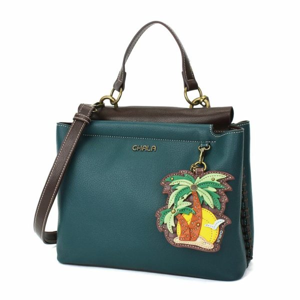 Totes & Satchels |  Charming Satchel – Palm Tree Totes & Satchels Black