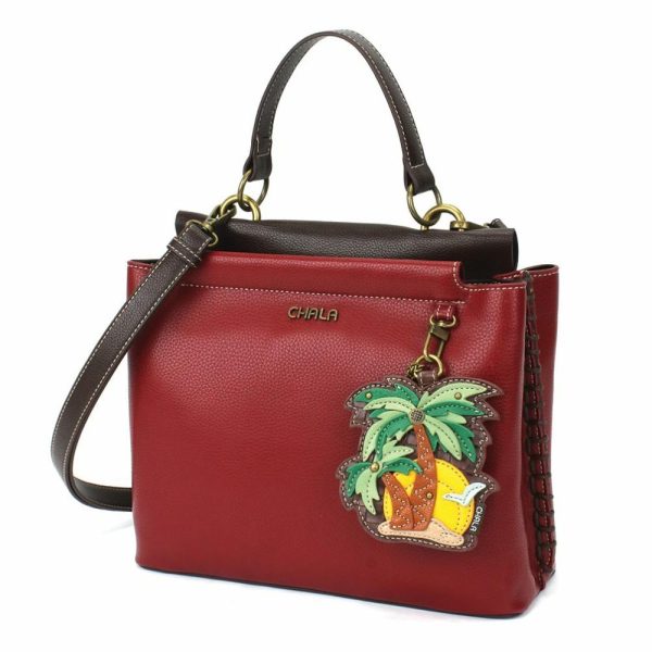 Totes & Satchels |  Charming Satchel – Palm Tree Totes & Satchels Black