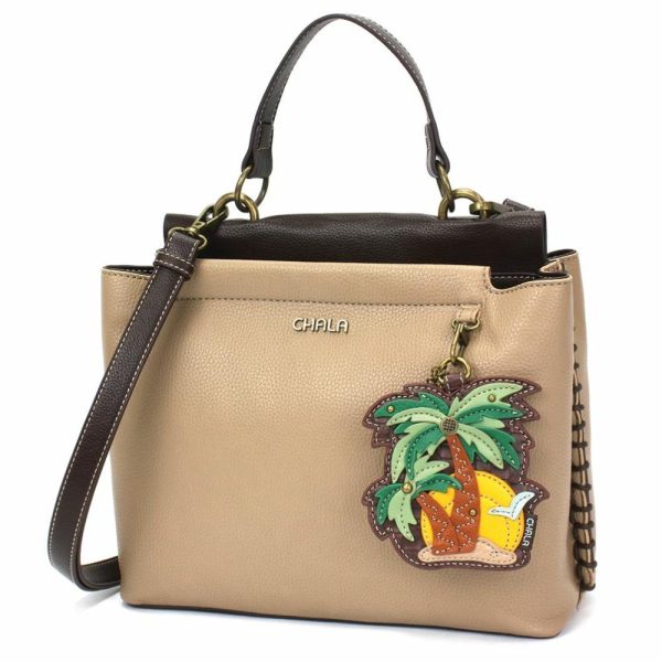 Totes & Satchels |  Charming Satchel – Palm Tree Totes & Satchels Black