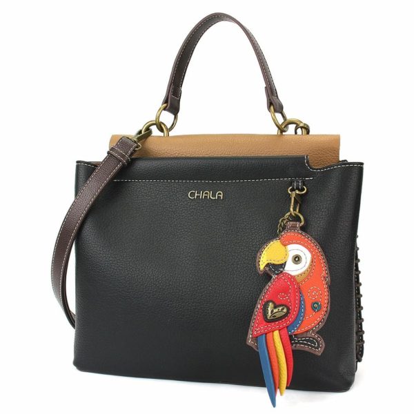 Totes & Satchels |  Charming Satchel – Parrot Red Totes & Satchels Black