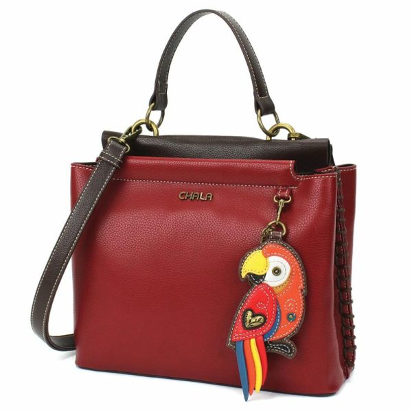 Totes & Satchels |  Charming Satchel – Parrot Red Totes & Satchels Black