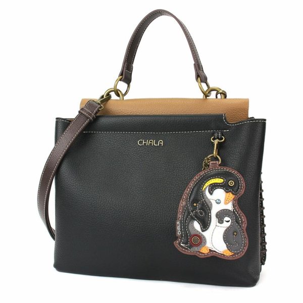 Totes & Satchels |  Charming Satchel – Penguin Totes & Satchels Black