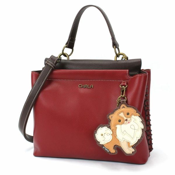 Totes & Satchels |  Charming Satchel – Pomeranian Totes & Satchels Black