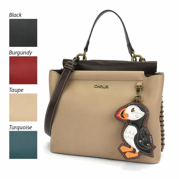 Totes & Satchels |  Charming Satchel – Puffin Totes & Satchels Black