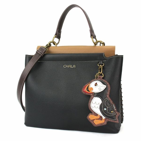 Totes & Satchels |  Charming Satchel – Puffin Totes & Satchels Black