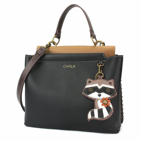 Totes & Satchels |  Charming Satchel – Raccoon Totes & Satchels Black