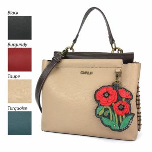 Totes & Satchels |  Charming Satchel – Red Poppy Totes & Satchels Black