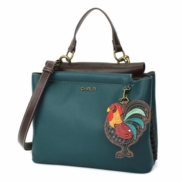 Totes & Satchels |  Charming Satchel – Rooster Totes & Satchels Black