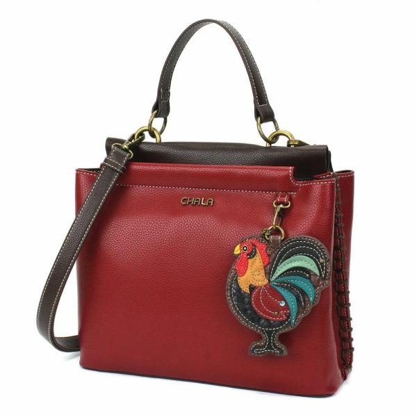 Totes & Satchels |  Charming Satchel – Rooster Totes & Satchels Black