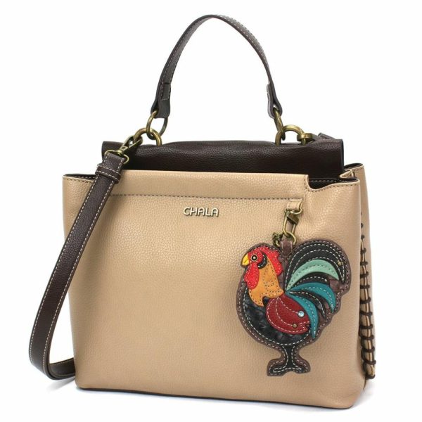 Totes & Satchels |  Charming Satchel – Rooster Totes & Satchels Black