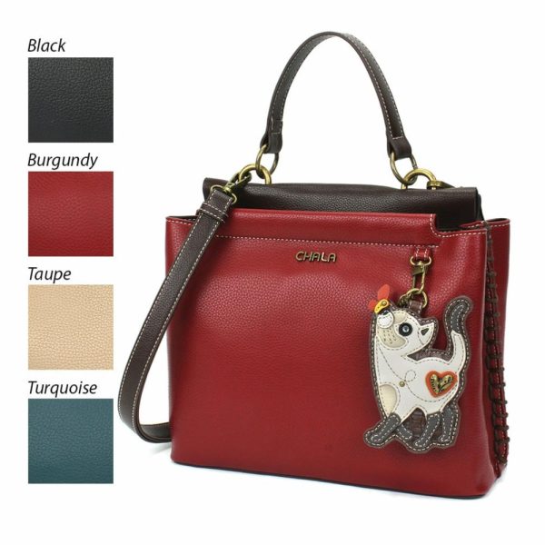 Totes & Satchels |  Charming Satchel – Slim Cat Totes & Satchels Black