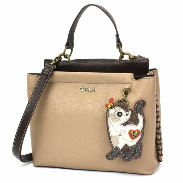 Totes & Satchels |  Charming Satchel – Slim Cat Totes & Satchels Black