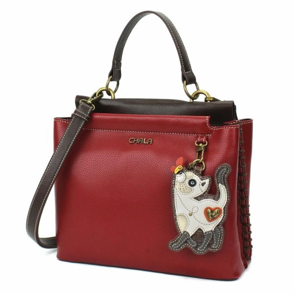 Totes & Satchels |  Charming Satchel – Slim Cat Totes & Satchels Black