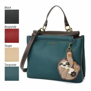 Totes & Satchels |  Charming Satchel – Sloth Totes & Satchels Black