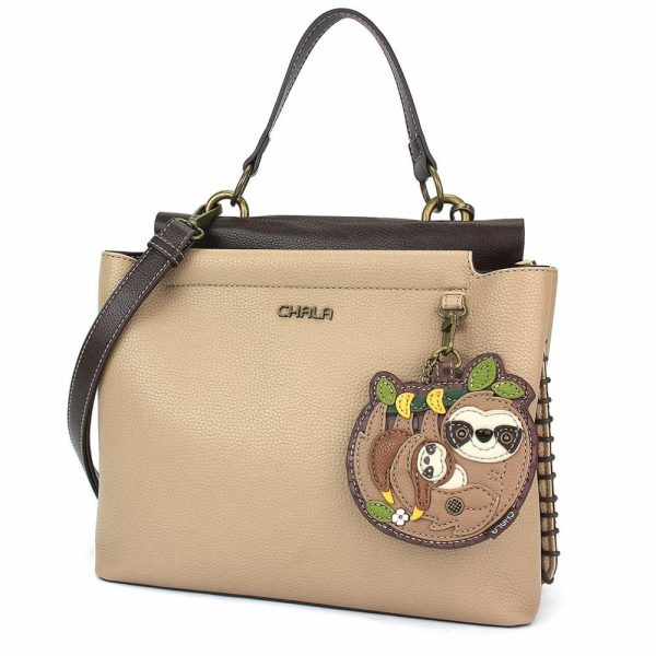 Totes & Satchels |  Charming Satchel – Sloth Family Totes & Satchels Black