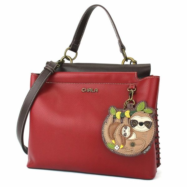 Totes & Satchels |  Charming Satchel – Sloth Family Totes & Satchels Black