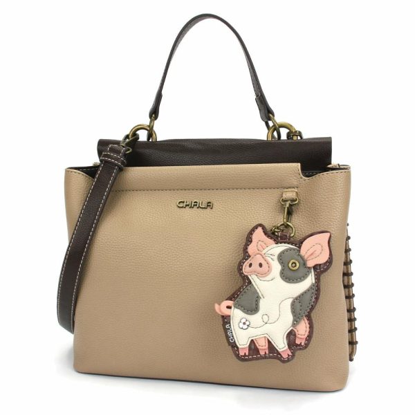 Totes & Satchels |  Charming Satchel – Spotted Pig Pink Totes & Satchels Black