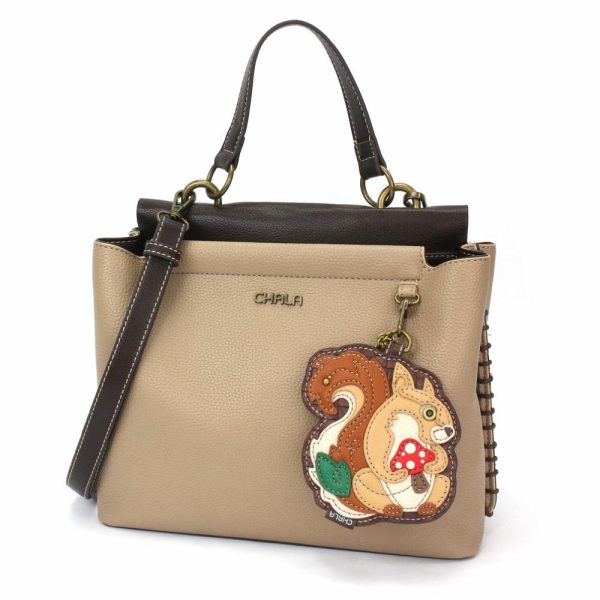 Totes & Satchels |  Charming Satchel – Squirrel A Totes & Satchels Black