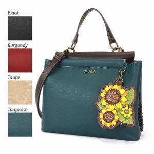 Totes & Satchels |  Charming Satchel – Sunflower Group Totes & Satchels Black