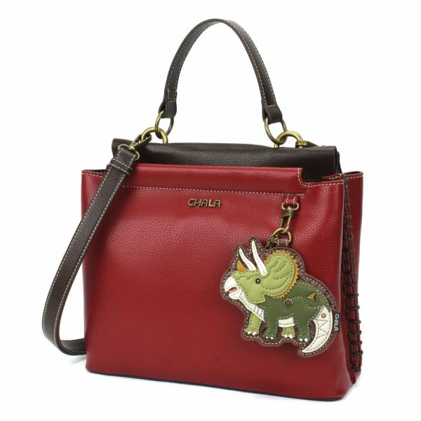 Totes & Satchels |  Charming Satchel – Triceratops Totes & Satchels Black