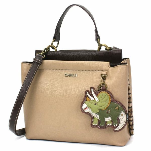 Totes & Satchels |  Charming Satchel – Triceratops Totes & Satchels Black