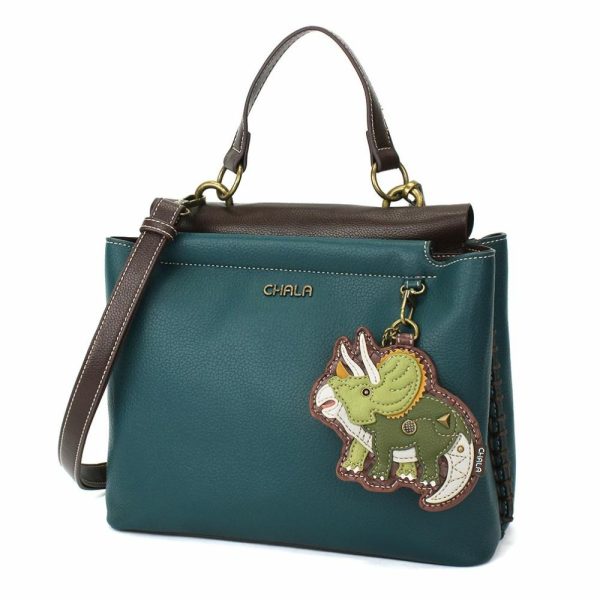 Totes & Satchels |  Charming Satchel – Triceratops Totes & Satchels Black