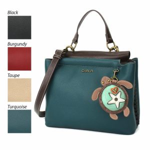 Totes & Satchels |  Charming Satchel – Turtle Totes & Satchels Black