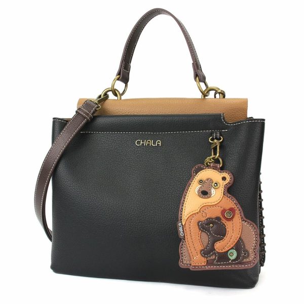 Totes & Satchels |  Charming Satchel – Two Bears Totes & Satchels Black