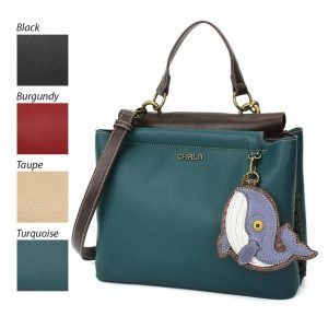 Totes & Satchels |  Charming Satchel – Whale Totes & Satchels Black