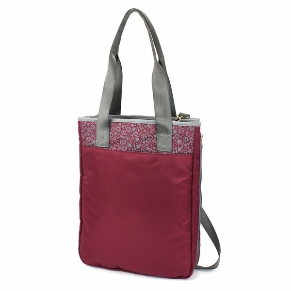 Totes & Satchels |  Cv – Venture Zip Around Tote – Pawprint Totes & Satchels Burgundy Approx