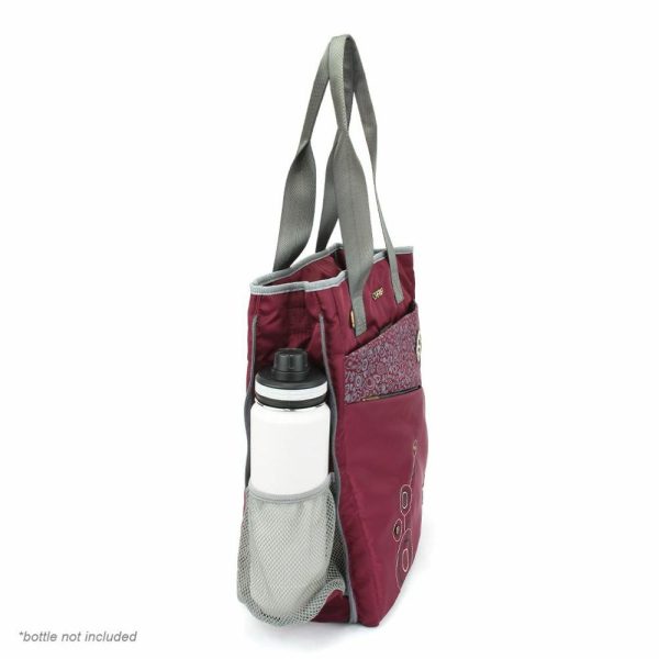 Totes & Satchels |  Cv – Venture Zip Around Tote – Pawprint Totes & Satchels Burgundy Approx