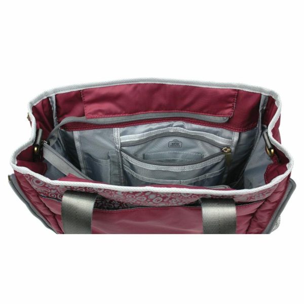 Totes & Satchels |  Cv – Venture Zip Around Tote – Pawprint Totes & Satchels Burgundy Approx