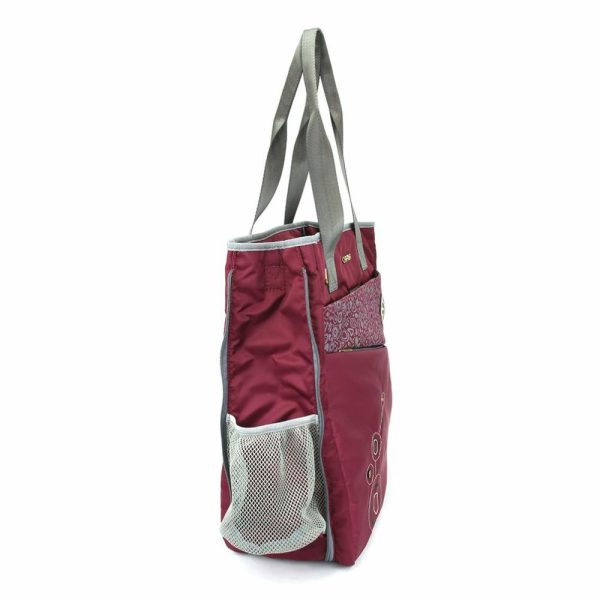 Totes & Satchels |  Cv – Venture Zip Around Tote – Pawprint Totes & Satchels Burgundy Approx