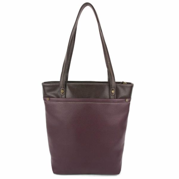 Totes & Satchels |  Deluxe Everyday Tote – Horses Totes & Satchels Plum Approx