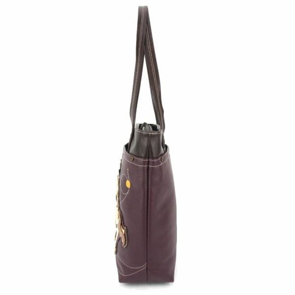 Totes & Satchels |  Deluxe Everyday Tote – Horses Totes & Satchels Plum Approx