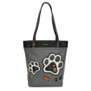 Totes & Satchels |  Deluxe Everyday Tote – Pawprint Totes & Satchels Gray Approx