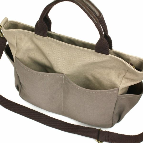 Totes & Satchels |  Multi Pocket Tote – Avocado Totes & Satchels Dark Gray