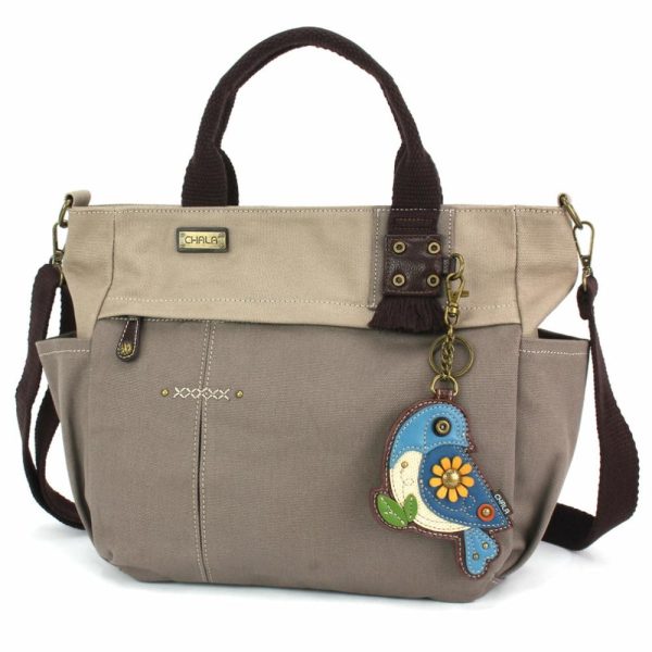 Totes & Satchels |  Multi Pocket Tote – Blue Bird Totes & Satchels Dark Gray