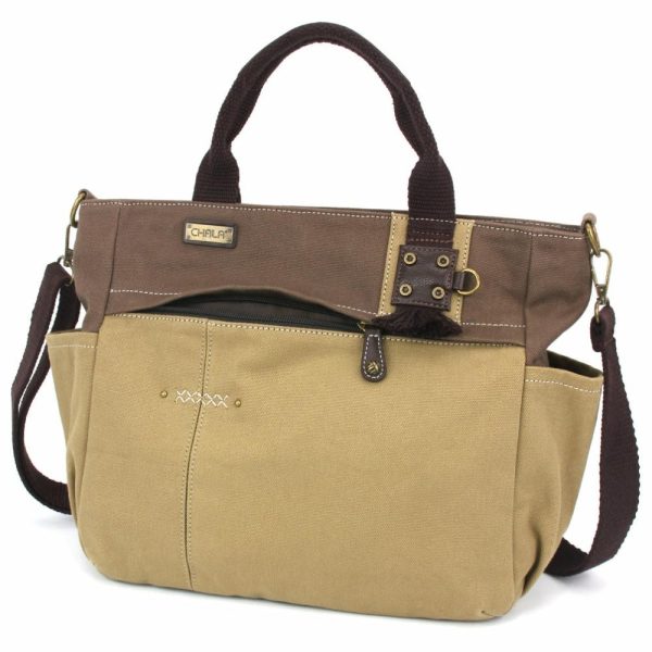 Totes & Satchels |  Multi Pocket Tote – Border Collie Totes & Satchels Dark Gray