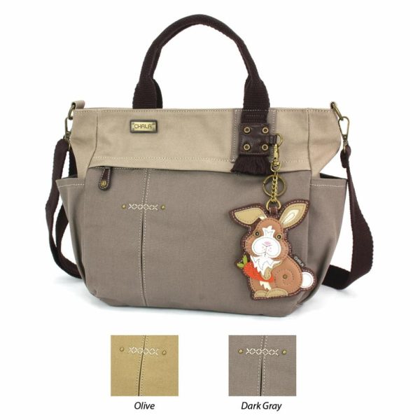 Totes & Satchels |  Multi Pocket Tote – Bunny Totes & Satchels Dark Gray