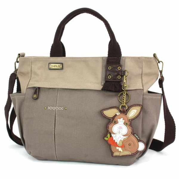 Totes & Satchels |  Multi Pocket Tote – Bunny Totes & Satchels Dark Gray